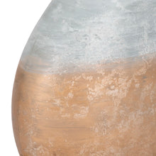 Load image into Gallery viewer, 20873-01 10&quot; Gold Ombre Round Vase, White/gold
