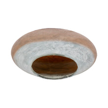 Load image into Gallery viewer, 20873-01 10&quot; Gold Ombre Round Vase, White/gold
