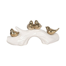 Load image into Gallery viewer, 20414 14&quot; Birds Sitting On Branch, White/gold
