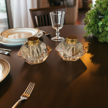 Load image into Gallery viewer, 3017-G  Salt and Pepper Holder Set Crystal Gold
