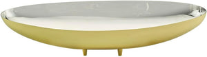 50657 OVAL BOWL W/ FEET - SILVER