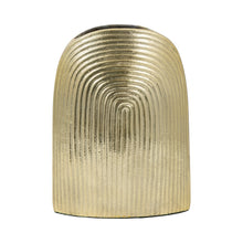 Load image into Gallery viewer, 17754-03 Metal, 11&quot; Arch Vase, Champagne
