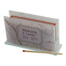 Load image into Gallery viewer, UK49026 Glass Matches Holder 12.5*7 cm with Print - Marble Design
