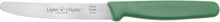 Load image into Gallery viewer, 3-PC Steak Knife Set, Red, Green, Blue Dairy, Meat, Parve, round serrated edge,

