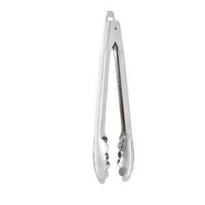 HIC Kitchen Spring Locking Kitchen Cooking Serving Tong, 10in