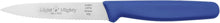 Load image into Gallery viewer, 3-PC Paring Knife set. Red, Green, Blue Dairy Meat Parve. Serrated point.
