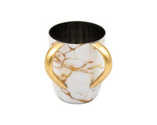 Load image into Gallery viewer, 96790 WHITE GOLD MARBLE WASHCUP
