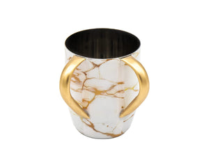 96790 WHITE GOLD MARBLE WASHCUP