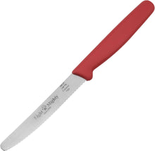 Load image into Gallery viewer, 3-PC Steak Knife Set, Red, Green, Blue Dairy, Meat, Parve, round serrated edge,
