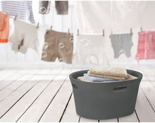 Load image into Gallery viewer, 35 L Ribbed Laundry Basket, Grey
