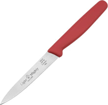 Load image into Gallery viewer, 3-PC Paring knife set, Red, Green, Blue, Dairy, Meat, Parve, Straight point tip.
