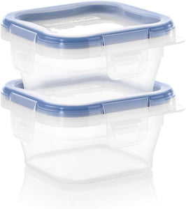 SNAP-1111577  SNAPWARE-SQUARE FOOD STORAGE- 1.3 CUPS – PACK OF 2 – BLUE
