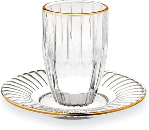 21361 • Pleat Kiddush Set W/gold 5.5oz