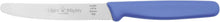 Load image into Gallery viewer, 3-PC Steak Knife Set, Red, Green, Blue Dairy, Meat, Parve, round serrated edge,
