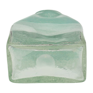 14710-05 Glass 13" Bottle Vase, Aqua Haze
