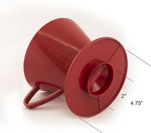 Load image into Gallery viewer, Fino Pour-Over Coffee Brewing Filter Cone, Number 2-Size, Red, Brews 2 to 6-Cups
