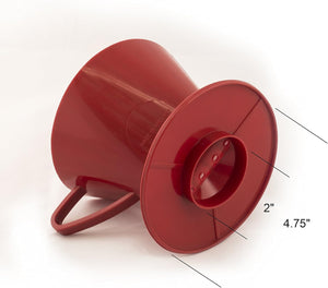 Fino Pour-Over Coffee Brewing Filter Cone, Number 2-Size, Red, Brews 2 to 6-Cups