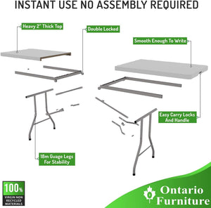 TABLE/FOLD IN HALF-PLASTIC 30x72