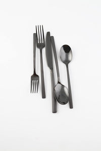 Beaon Black Flatware Service For 4