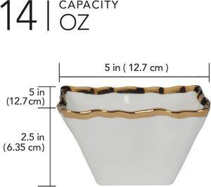 20495 Regency Gold Square Snack Bowls 5.5in
