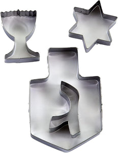 Set of 4 Chanukah Stainless Steel Cookie Cutters