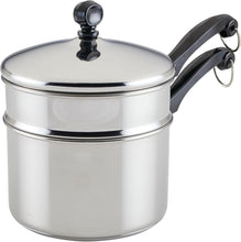 Load image into Gallery viewer, Farberware 2 Qt. Covered Saucepan w/ Double Boiler Insert
