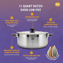 Load image into Gallery viewer, YD11 Stainless Steel Dutch Oven with Lid 11 Quart
