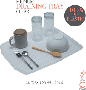 DRAINING TRAY-MEDIUM CLEAR