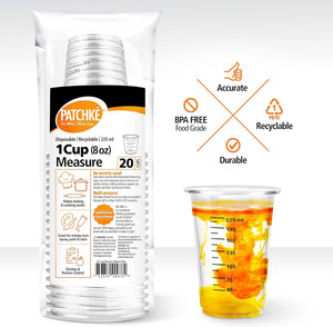 CUPS DISPOSABLE MEASURING 20 PACK 8OZ PATCHKE