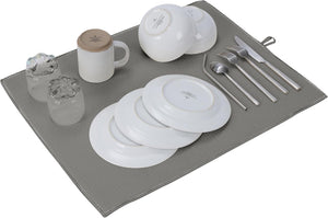2PK JUMBO 18X24" MICROFIBER DRYING MAT- GREY