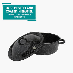 ENAMEL-DUTCH OVEN 4.5 QT BLACK