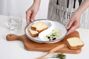 Pampa Bay Small 2-Section Platter CER-2427-W