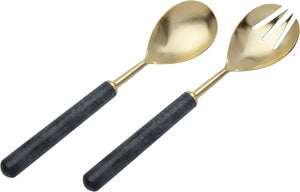 59701 2pc Stone Dust Salad Servers