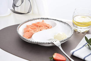 Pampa Bay Small 2-Section Platter CER-2427-W