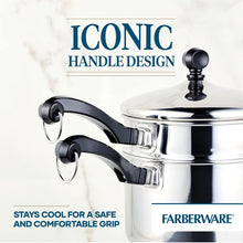 Load image into Gallery viewer, Farberware 2 Qt. Covered Saucepan w/ Double Boiler Insert
