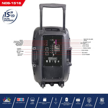 Load image into Gallery viewer, SOUNDPRO TWS 15&quot; W/DISCO LIGHTS W/STAND
