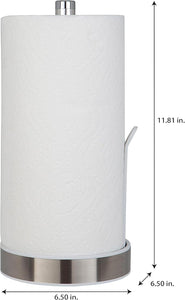 Delux SS. Paper Towel Holder With Extreme Tension Grip - White