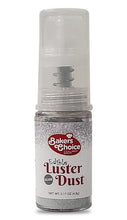 Load image into Gallery viewer, Baker&#39;s Choice Edible Glitter - Silver Edible Luster Dust - 4.8 grams
