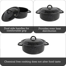 Load image into Gallery viewer, ENAMEL-DUTCH OVEN 4.5 QT BLACK

