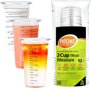 CUPS DISPOSABLE MEASURING 12 PACK 16OZ PATCHK