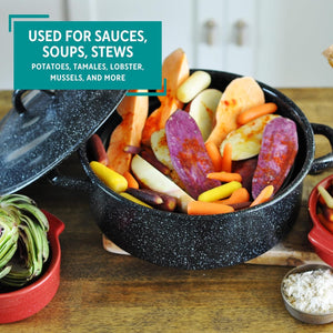 ENAMEL-DUTCH OVEN 4.5 QT BLACK