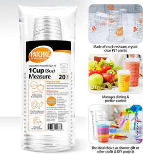 CUPS DISPOSABLE MEASURING 20 PACK 8OZ PATCHKE