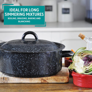ENAMEL-DUTCH OVEN 4.5 QT BLACK