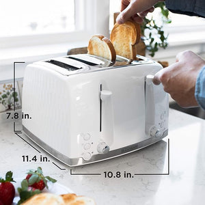 Honeycomb Collection 4-Slice Toaster with Premium Textured Finish