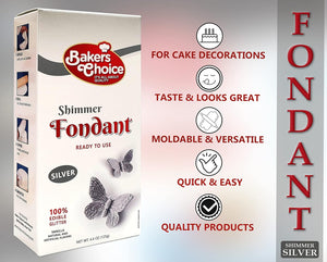 Silver Fondant Icing - 4.4 oz.