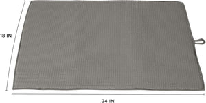 2PK JUMBO 18X24" MICROFIBER DRYING MAT- GREY