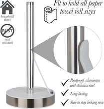 Load image into Gallery viewer, Delux SS. Paper Towel Holder With Extreme Tension Grip - White
