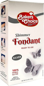 Silver Fondant Icing - 4.4 oz.