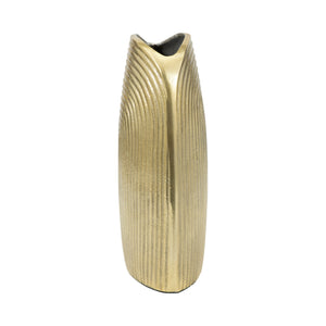 17754-03 Metal, 11" Arch Vase, Champagne