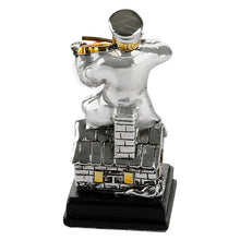 Load image into Gallery viewer, UK89362 Silvered Polyresin Hassidic Figurine Sits On Stage 8 Cm - &quot;fiddler On The Roof&quot;
